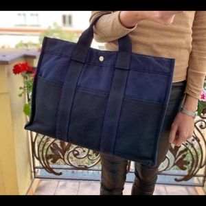 Authentic Hermes tote canvas